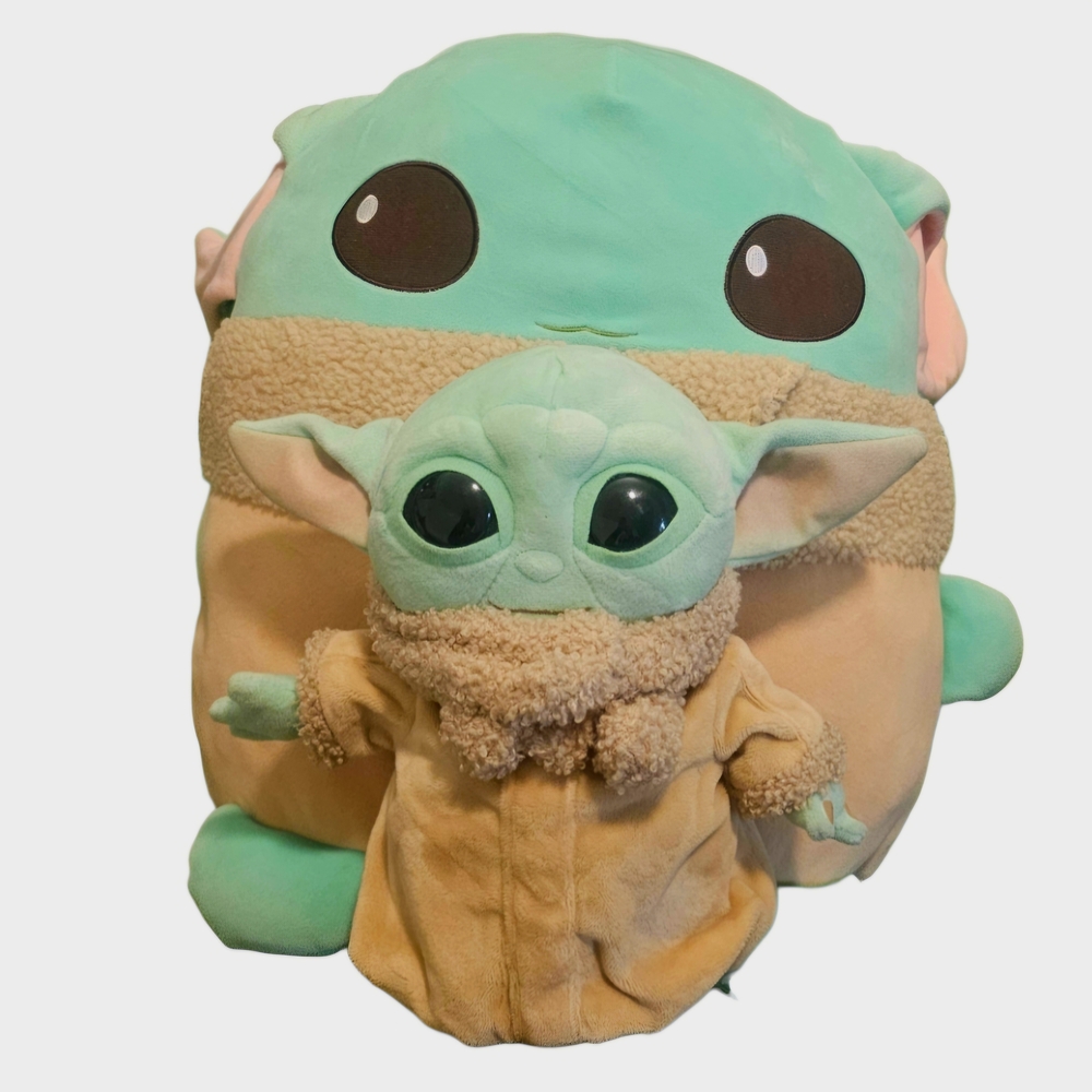 2 Pieces Star War Green and Tan Plush Toy Set Mattel